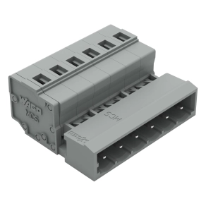 Wago 231-606 apacsatlakozó, 6 pólusú, 2,5 mm², 5 mm, szürke