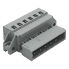 Wago 231-606/019-000 apacsatlakozó, 6 pólusú, 2,5 mm², 5 mm, szürke