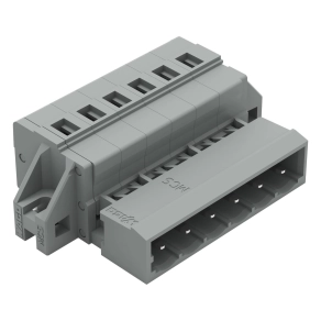Wago 231-606/019-000 apacsatlakozó, 6 pólusú, 2,5 mm², 5 mm, szürke
