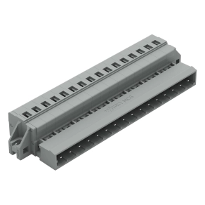 Wago 231-616/019-000 apacsatlakozó, 16 pólusú, 2,5 mm², 5 mm, szürke