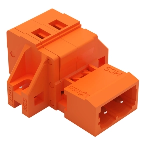 Wago 231-632/019-000 apacsatlakozó, 2 pólusú, 2,5 mm², 5,08 mm, narancssárga