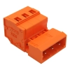 Wago 231-633 apacsatlakozó, 3 pólusú, 2,5 mm², 5,08 mm, narancssárga