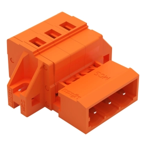 Wago 231-633/019-000 apacsatlakozó, 3 pólusú, 2,5 mm², 5,08 mm, narancssárga