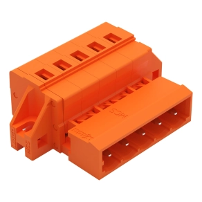 Wago 231-635/019-000 apacsatlakozó, 5 pólusú, 2,5 mm², 5,08 mm, narancssárga