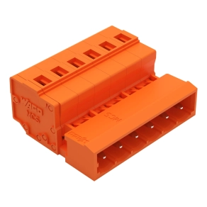 Wago 231-636 apacsatlakozó, 6 pólusú, 2,5 mm², 5,08 mm, narancssárga