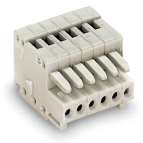 Wago 733-105 anyacsatlakozó, 5 pólusú, 0,5 mm², 2,5 mm, világosszürke