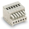 Wago 733-106 anyacsatlakozó, 6 pólusú, 0,5 mm², 2,5 mm, világosszürke