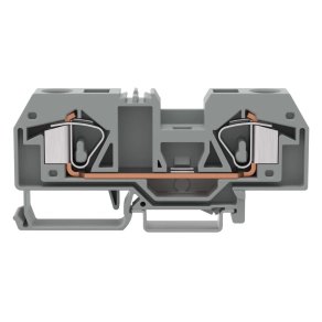 Wago 283-901 2 vezetékes átmenő sorkapocs, 16 mm², középső jelölés, DIN 35 x 15 és DIN 35 x 7,5 sínhez, CAGE CLAMP®, szürke