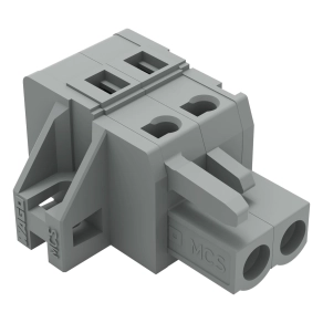Wago 231-102/031-000 anyacsatlakozó, 2 pólusú, 2,5 mm², 5 mm, szürke