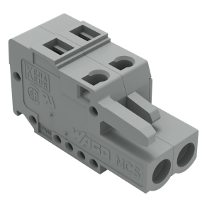 Wago 231-102/102-000 anyacsatlakozó, 2 pólusú, 2,5 mm², 5 mm, szürke