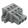 Wago 231-103/031-000 anyacsatlakozó, 3 pólusú, 2,5 mm², 5 mm, szürke