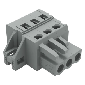 Wago 231-103/031-000 anyacsatlakozó, 3 pólusú, 2,5 mm², 5 mm, szürke