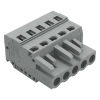 Wago 231-105/026-000 anyacsatlakozó, 5 pólusú, 2,5 mm², 5 mm, szürke