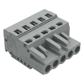 Wago 231-105/026-000 anyacsatlakozó, 5 pólusú, 2,5 mm², 5 mm, szürke