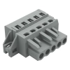 Wago 231-105/031-000 anyacsatlakozó, 5 pólusú, 2,5 mm², 5 mm, szürke