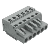 Wago 231-106/026-000 anyacsatlakozó, 6 pólusú, 2,5 mm², 5 mm, szürke