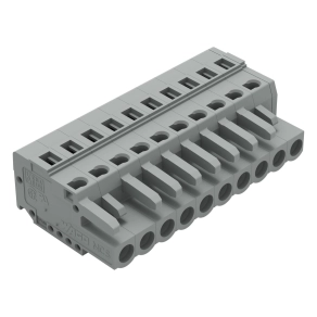 Wago 231-110/026-000 anyacsatlakozó, 10 pólusú, 2,5 mm², 5 mm, szürke