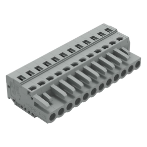 Wago 231-112/026-000 anyacsatlakozó, 12 pólusú, 2,5 mm², 5 mm, szürke
