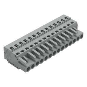 Wago 231-114/026-000 anyacsatlakozó, 14 pólusú, 2,5 mm², 5 mm, szürke