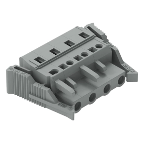 Wago 231-204/037-000 anyacsatlakozó, 4 pólusú, 2,5 mm², 7,5 mm, szürke