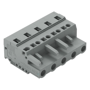 Wago 231-205/026-000 anyacsatlakozó, 5 pólusú, 2,5 mm², 7,5 mm, szürke