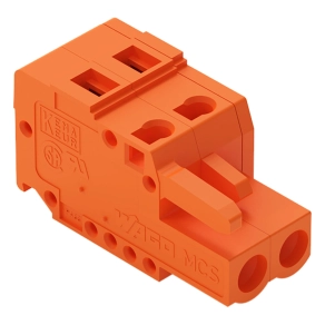 Wago 231-302/026-000 anyacsatlakozó, 2 pólusú, 2,5 mm², 5,08 mm, narancssárga