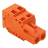 Wago 231-302/102-000 anyacsatlakozó, 2 pólusú, 2,5 mm², 5,08 mm, narancssárga