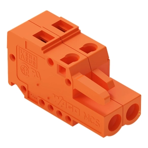 Wago 231-302/102-000 anyacsatlakozó, 2 pólusú, 2,5 mm², 5,08 mm, narancssárga