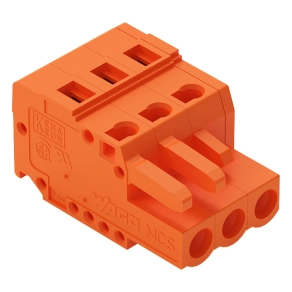Wago 231-303/026-000 anyacsatlakozó, 3 pólusú, 2,5 mm², 5,08 mm, narancssárga