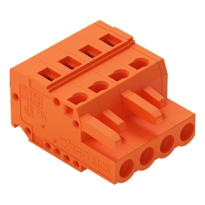 Wago 231-304/026-000 anyacsatlakozó, 4 pólusú, 2,5 mm², 5,08 mm, narancssárga