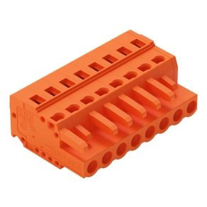 Wago 231-308/026-000 anyacsatlakozó, 8 pólusú, 2,5 mm², 5,08 mm, narancssárga