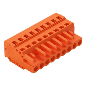Wago 231-309/026-000 anyacsatlakozó, 9 pólusú, 2,5 mm², 5,08 mm, narancssárga