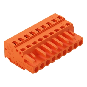Wago 231-309/102-000 anyacsatlakozó, 9 pólusú, 2,5 mm², 5,08 mm, narancssárga