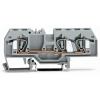 Wago 282-681 3 vezetékes átmenő sorkapocs, 6 mm², középső jelölés, DIN 35 x 15 és DIN 35 x 7,5 sínhez, CAGE CLAMP®, szürke
