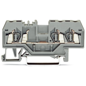 Wago 280-681 3 vezetékes átmenő sorkapocs, 2,5 mm², középső jelöléssel, DIN 35 x 15 és 35 x 7,5 sínhez, CAGE CLAMP®, szürke