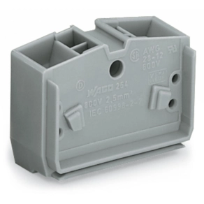 Wago 264-351 4 vezetékes, középső sorkapocs, nyomógombok nélkül, 1 pólusú, 2,5 mm², CAGE CLAMP®, szürke