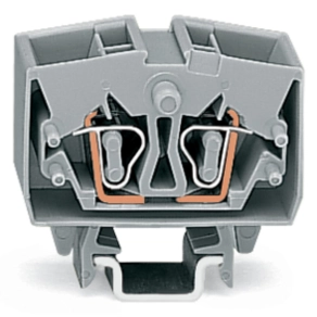 Wago 264-721 4 vezetékes, miniatűr, átmenő sorkapocs, 2,5 mm², vizsgálati lehetőség, középső jelölés, DIN-15-ös sínre, CAGE CLAMP®, szürke