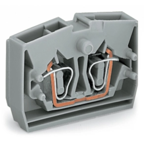 Wago 264-321 2 vezetékes középső sorkapocs, nyomógombok nélkül, 1 pólusú, 2,5 mm², CAGE CLAMP®, szürke