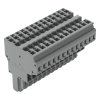 Wago 769-133 2 vezetékes anyacsatlakozó, 13 pólusú, 4 mm², 5 mm, CAGE CLAMP, kódolólábakkal, szürke
