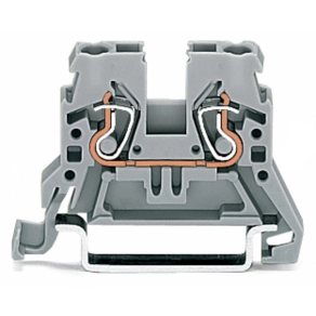 Wago 870-902 2 vezetékes átmenő sorkapocs, 2,5 mm², CAGE CLAMP, oldalsó/középső jelölés, DIN 35 × 15 és 35 × 7,5, narancssárga