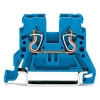 Wago 870-904 2 vezetékes átmenő sorkapocs, 2,5 mm², CAGE CLAMP, Ex i, oldalsó/középső jelölés, DIN 35 × 15 és 35 × 7,5, kék