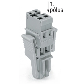 Wago 769-102/021-000 anyacsatlakozó, 2 pólusú, 4 mm², szürke