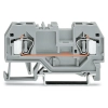 Wago 281-901 2 vezetékes átmenő sorkapocs, 4 mm², középső jelölés, DIN 35 x 15 és DIN 35 x 7,5 sínhez, CAGE CLAMP®, szürke