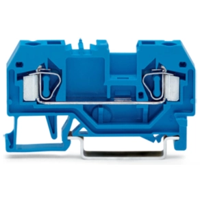 Wago 281-904 2 vezetékes átmenő sorkapocs, 4 mm², CAGE CLAMP, Ex i, középső jelölés, DIN 35 × 15 és 35 × 7,5, kék