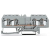 Wago 281-652 4 vezetékes átmenő sorkapocs, 4 mm², középső jelölés, DIN 35 x 15 és DIN 35 x 7,5 sínhez, CAGE CLAMP®, szürke