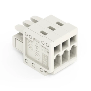 Wago 734-103 anyacsatlakozó, 3 pólusú, 1,5 mm², 3,5 mm, világosszürke