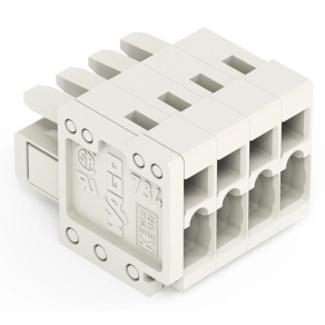 Wago 734-104 anyacsatlakozó, 4 pólusú, 1,5 mm², 3,5 mm, világosszürke