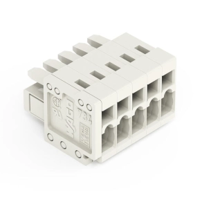 Wago 734-105 anyacsatlakozó, 5 pólusú, 1,5 mm², 3,5 mm, világosszürke
