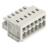 Wago 734-106 anyacsatlakozó, 6 pólusú, 1,5 mm², 3,5 mm, világosszürke