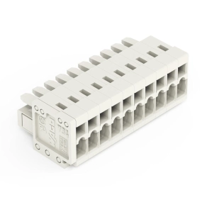 Wago 734-110 anyacsatlakozó, 10 pólusú, 1,5 mm², 3,5 mm, világosszürke